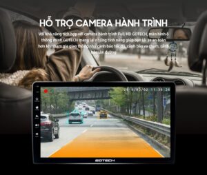 Màn hình Gotech tích hợp cùng tất cả các camera hỗ trợ cho hành trình an toàn